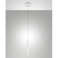 FABAS LUCE Prado Einzelpendelleuchte in Weiß von - 6,5W dimmbare LED, modernes Design