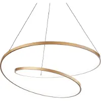 Ideal Lux Moderne Aufhängung Oz Metall Messing Led 48W 3000K Warmes Licht D60Cm On-Off