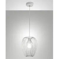 FABAS LUCE Pendelleuchte Camp E27 Ø250mm Weiß