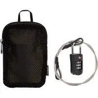 Pacsafe Kofferschloss Prosafe 1000 Combination Lock with Steel Cable Black schwarz grau