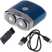 Adler AD 2937, Rotationstrasierer, Blau, Akku, Lithium-Ion (Li-Ion), 250 mAh, Integrierte Batterie