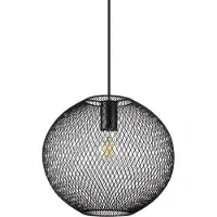 Ideal Lux Hängeleuchter Modernes Netz Metall Schwarz 1 Licht E27 42W Ip20