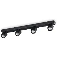 Ideal Lux Spotleuchte "Contemporaneo", Aluminium, Schwarz, 4 Lampenfassungen GU10, 35W, 3000K, Schutzart IP20