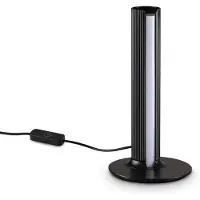 Ideal Lux Tischlampe Dorica, dimmbar, schwarz, für Wohn- / Esszimmer, Aluminium, Modern, Tischlampe