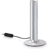 Ideal Lux Tischlampe Dorica, dimmbar, alu / grau / zink, für Wohn- / Esszimmer, Aluminium, Modern, Tischlampe