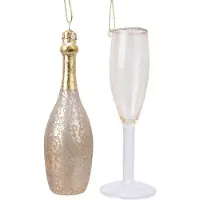 Kaemingk Set CHAMPAGNE Weihnachtsbaum-Figuren 6x12 cm HOMLA
