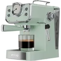 Cecotec Intensa Retro, Espressomaschine, 1,5 l, Gemahlener Kaffee, 950 W, Edelstahl, Grün