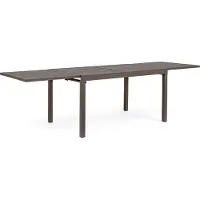 Natur24 Tisch Pelagius 135-270 x 90 x 75 cm Aluminium Braun