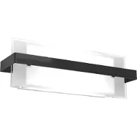 TOP LIGHT Toplight 2-flammige Cross-Wandleuchte mit E27-Fassung, schwarz-weiße Struktur, modernes Design 44x12x15cm