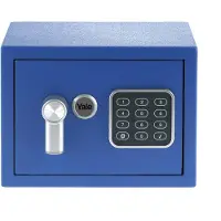 Yale Elektronischer Tresor mini, YSV/170/DB2/B, mit Code & Schlüssel, Blau