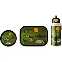 Mepal Lunchbox "Lunchset Campus 3er Set", grün (dino), B:2cm H:2cm L:2cm, ABS-Kunststoff, Lebensmittelaufbewahrungsbehälter, Lunchbox