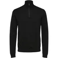 Selected Herren Pullover & Cardigans Slhberg Half Zip Cardigan Noos - Zwart - Größe XL