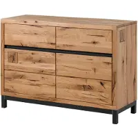 MASSIVMOEBEL24.DE MASSIVMOEBEL24 Sideboard Wildeiche 120x45x85 natur geölt VILLANDERS #111