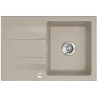 SYSTEMCERAM KeraDomo Spüle GENEA 75 in FANGO mit Excenterbedienung / Einbauspüle