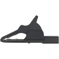 Ks Tools 4,0 mm Eingangsbuchse auf Krokodilklemme schmal, schwarz schwarz - 150.1679 - schwarz
