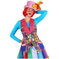 Thetru Flickenweste Clown - Clownkostüm für Fasching Halloween