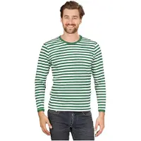 Thetru Herren Ringelshirt Langarm grün-weiss – alltagstauglich