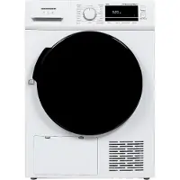 Heinner HHPD-M10G5PBKD++, Freistehend, Frontlader, Wärmepumpe, Weiß, Drehregler, Tasten, Rechts