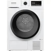 Heinner HHPD-M7N13PBKE++, Freistehend, Frontlader, Wärmepumpe, Weiß, Drehregler, Berührung, Rechts