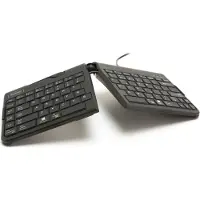BakkerElkhuizen Goldtouch Travel Go2 Wired DE Qwertz, Mini, Kabelgebunden, USB, Scherenschalter, QWERTZ, Schwarz