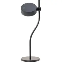 Zafferano SUPER O Wiederaufladbare und dimmbare schwarze LED-Tischleuchte