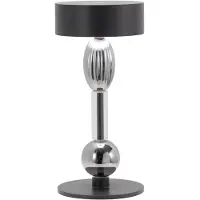 Zafferano Royal Family Wi-Fi - Wiederaufladbare LED-Tischlampe, Touch-Dimmer, 36h Akku, Titan-Alu, Glas