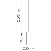 Beneito Faure Nano Alp Space LED-Pendelleuchte 5W 45º CCT-Schalter 2700K/3200K/4000K Mattschwarz - Modulares System