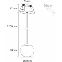 Beneito Faure Bora 8,5 W 36° 2700 K Kugelförmige Pendelleuchte in Mattschwarz - LED-Deckenstrahler mit hoher Farbwiedergabe (CRI > 93) -