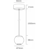 Beneito Faure Bora Pendelleuchte 8,5 W 36° 3000 K Silber - Hochleistungs-Präzisions-LED-Beleuchtung für Innenräume -