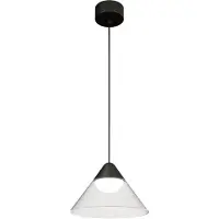 Beneito Faure Ark Surface LED-Pendelleuchte 6W 90º 2700K Schwarz/Transparent, konisches Design für den Innenbereich - - Beleuchtung