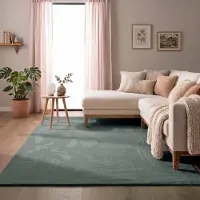 NATURL. Flauschiger Teppich - Cozy Grün 80x140 cm