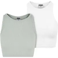 Urban Classics Muskelshirt "Damen Ladies Cropped Rib Top 2-Pack" 1