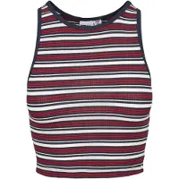 Urban Classics Muskelshirt "Damen Ladies Rib Stripe Cropped Top" 1