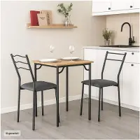 HTI Essgruppe Thora 3-teilig Tischplatte Artisaneiche