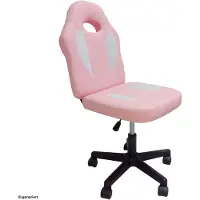 HTI Schreibtischstuhl höhenverstellbar 360°-Drehfunktion Rosa-Weiß