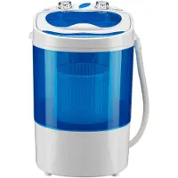 Wiltec Camping Waschmaschine bis 3,0 kg 150 W, Mini Waschmaschine 33 x 35 x 52,5 cm für waschen und schleudern, Reisewachmaschine mit Timer