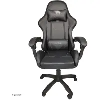 HTI Schreibtischstuhl für Homeoffice Kunstleder Schwarz