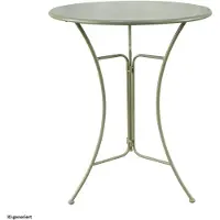 HTI Runder Gartentisch Ivy aus Metall, Grün, Ø 55 cm, Höhe 68 cm, für Innen- & überdachten Außenbereich