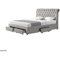 HTI Polsterbett mit Knopf-Steppung Claire 180x200