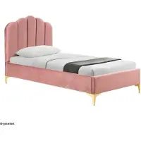 HTI Polsterbett 90 x 200 cm Yoris Pink