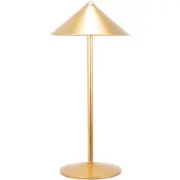 Zafferano Wiederaufladbare LED-Tischleuchte Pina L Schreibtisch - 6 W, IP65, Touch-Dimmer, Magnetkopf, modernes Design für drinnen und draußen - Gold