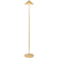 Zafferano Wiederaufladbare LED-Stehleuchte Pina XXL - 6 W, IP65, Touch-Dimmer, Magnetkopf, modernes Design für drinnen und draußen - Gold