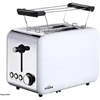 Schaefer Edelstahl 2-Scheiben-Toaster Toastautomat weiß-silber 74180