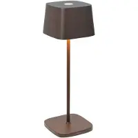 Zafferano Ofelia Pro Corten LED-Tischleuchte, wiederaufladbar und dimmbar - 2200-2700-3000K - 9 Stunden maximale Leistung