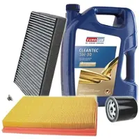 BESTPRICE Inspektionspaket Filtersatz SET A + 5l ÖL [Hersteller-Nr. 10493541] für Opel