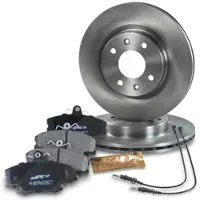 BESTPRICE Bremsscheiben + Bremsbeläge Vorderachse Belüftet [Hersteller-Nr. 10604229] für Renault, Dacia