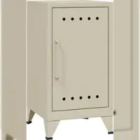 Bisley Fern Mini Ablageschrank aus Metall | Beistellschrank im Retro-Instustrial Design in verkehrsweiß