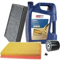 BESTPRICE Inspektionspaket Filtersatz SET A + 5l ÖL [Hersteller-Nr. 10493550] für Opel