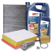 BESTPRICE Inspektionspaket Filtersatz SET B + 6l ÖL [Hersteller-Nr. 40197565] für VW
