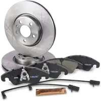 BESTPRICE Bremsscheiben + Bremsbeläge Vorderachse Belüftet [Hersteller-Nr. 10604077] für Audi